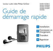 Philips GoGear SA3024 Guide De Démarrage Rapide