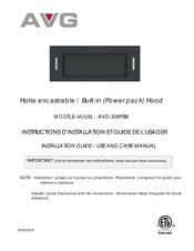 AVG AVD-306PSB Instructions D'installation Et Guide De L'usager