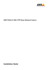 Axis Communications P5655-E Instructions D'installation