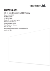 ViewSonic LDM135-151 Guide De Démarrage Rapide
