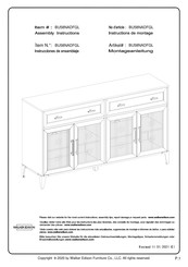 Walker Edison BU58NADFGL Instructions De Montage