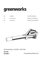 GreenWorks BLF346 Manuel D'opérateur