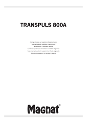 Magnat TRANSPULS 800A Mode D'emploi