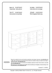 Walker Edison BU58FRAN2D Instructions De Montage