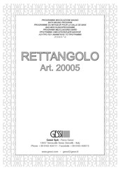 Gessi RETTANGOLO 20005 Manuel D'installation