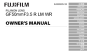 FujiFilm FUJINON GF50mmF3.5 R LM WR Manuel