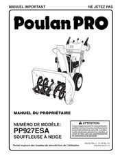 Poulan Pro PP927ESA Manuel Du Propriétaire