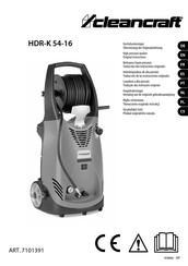 CleanCraft HDR-K 54-16 Traduction Des Instructions Originales