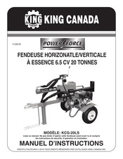 King Canada POWER FORCE KCG-20LS Manuel D'instructions