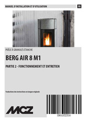 MCZ BERG AIR 8 M1 Manuel D'installation Et D'utilisation