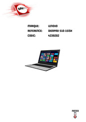 Lenovo ideapad 510-15ISK Guide De L'utilisateur