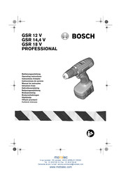 Bosch GSR 18V Professional Instructions D'emploi