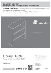 Sauder Library Hutch 426294 Instructions De Montage
