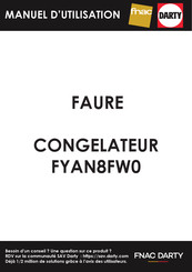 FAURE FYAN8FW1 Notice D'utilisation