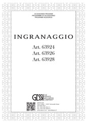 Gessi INGRANAGGIO 63926 Mode D'emploi