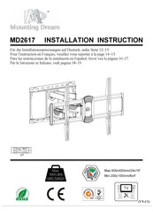 Mounting Dream MD2617 Instructions D'installation