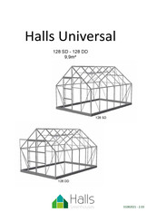 Halls Greenhouses Universal 128 SD Manuel D'installation