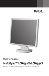 NEC MultiSync LCD175VX Mode D'emploi