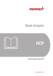 Memmert HCP Mode D'emploi