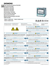 Siemens SENTRON PAC4200 Notice D'utilisation