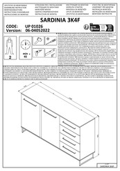 Homemate SARDINIA 3K4F UP 01026 Instructions D'assemblage