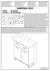 möbelando SARDINIA 2K1F UP 01033 Instructions D'assemblage