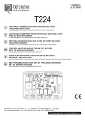 Telcoma Automations T224 Mode D'emploi