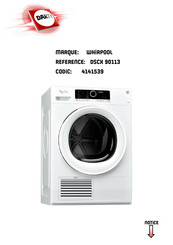 Whirlpool DSCX 90113 Guide D'utilisation