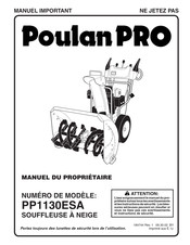 Poulan Pro PP1130ESA Manuel Du Propriétaire