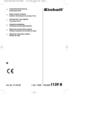 EINHELL 41.734.40 Mode D'emploi D'origine