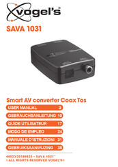 Vogel's SAVA 1031 Guide Utilisateur