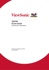 ViewSonic TD2760 Guide De L'utilisateur