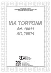 Gessi VIA TORTONA 18614 Manuel D'installation