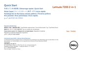 Dell Latitude 7200 2-in-1 Démarrage Rapide