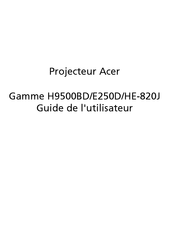 Acer H9500BD Serie Guide De L'utilisateur