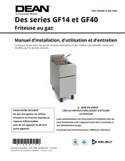 Frymaster DEAN GF40 Serie Manuel D'installation, D'utilisation Et D'entretien