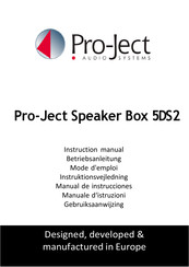 Pro-Ject Audio Systems Pro-Ject Speaker Box 5DS2 Mode D'emploi