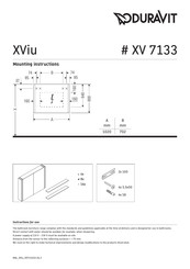 DURAVIT XViu XV 7133 Instructions De Montage