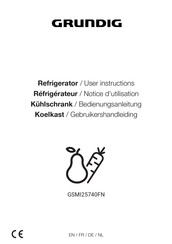 Grundig GSMI25740FN Notice D'utilisation