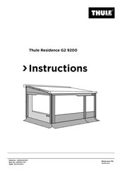 Thule Residence G2 9200 Manuel D'instructions