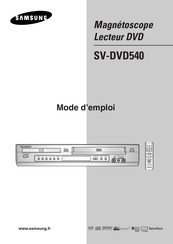 Samsung SV-DVD540 Mode D'emploi