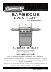 Coleman barbecue EVEN HEAT G52229 Guide De Montage