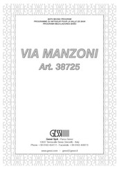 Gessi VIA MANZONI 38725 Manuel D'installation