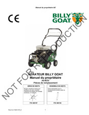 Billy Goat AE403V Manuel Du Propriétaire