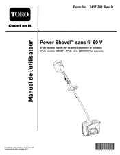 Toro Power Shovel 60 V Manuel De L'utilisateur