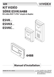 Videx ESVKX -1S/6488 Manuel D'installation