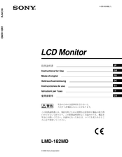 Sony LMD-182MD Mode D'emploi