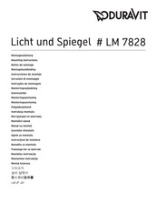 DURAVIT Licht und Spiegel LM 7828 Notice De Montage