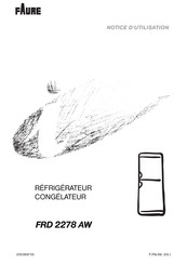 FAURE FRD 2278 AW Notice D'utilisation