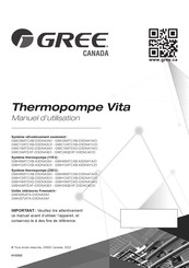 Gree Vita GWC12ATCXB-D3DNA3C/I Manuel D'utilisation